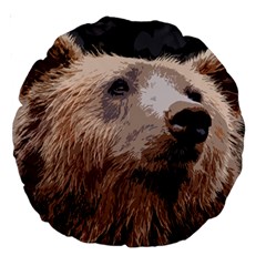 Bear Looking Large 18  Premium Round Cushions by snowwhitegirl