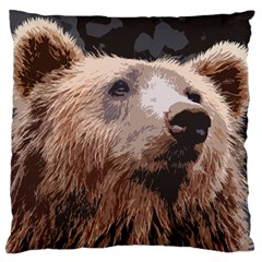 Bear Looking Standard Flano Cushion Case (two Sides) by snowwhitegirl