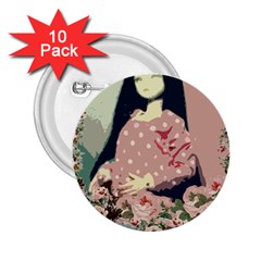 Rose Floral Doll 2 25  Buttons (10 Pack)  by snowwhitegirl