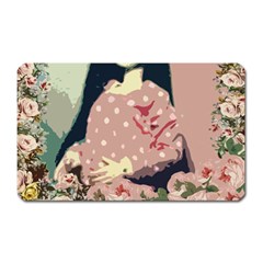 Rose Floral Doll Magnet (rectangular) by snowwhitegirl