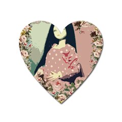 Rose Floral Doll Heart Magnet by snowwhitegirl