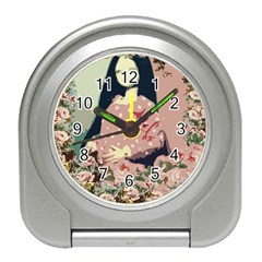 Rose Floral Doll Travel Alarm Clock by snowwhitegirl