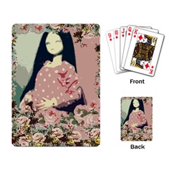 Rose Floral Doll Playing Cards Single Design by snowwhitegirl