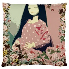 Rose Floral Doll Large Cushion Case (one Side) by snowwhitegirl