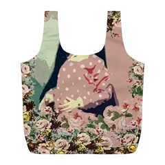 Rose Floral Doll Full Print Recycle Bag (l) by snowwhitegirl