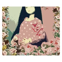 Rose Floral Doll Double Sided Flano Blanket (small)  by snowwhitegirl