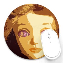 Butterfly Eyes Round Mousepads by snowwhitegirl