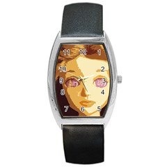 Butterfly Eyes Barrel Style Metal Watch