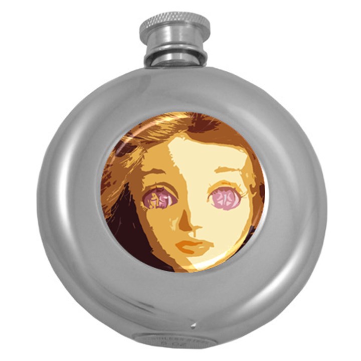 Butterfly Eyes Round Hip Flask (5 oz)