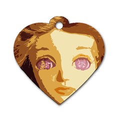 Butterfly Eyes Dog Tag Heart (One Side)