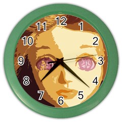 Butterfly Eyes Color Wall Clock by snowwhitegirl