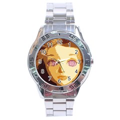 Butterfly Eyes Stainless Steel Analogue Watch