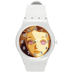 Butterfly Eyes Round Plastic Sport Watch (M)