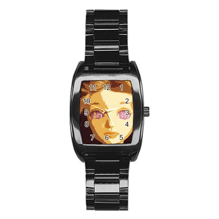 Butterfly Eyes Stainless Steel Barrel Watch