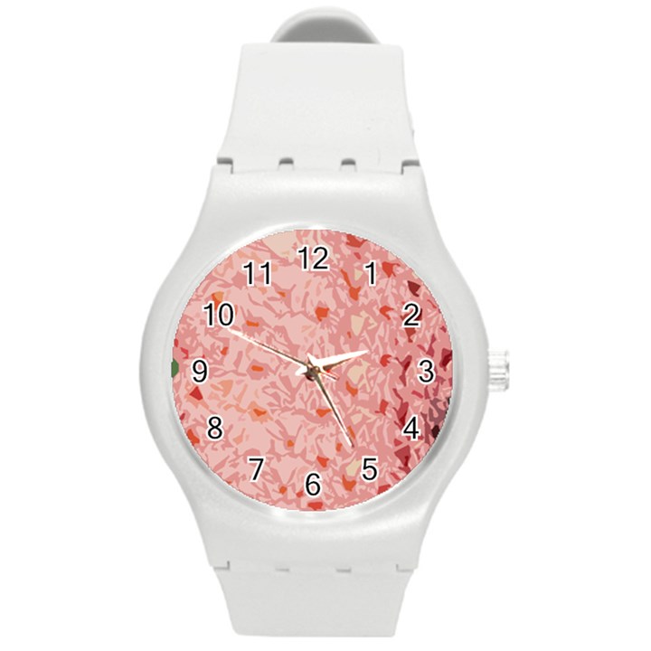 Pink Crochet Round Plastic Sport Watch (M)