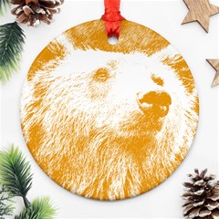 Bear Ornament (round) by snowwhitegirl