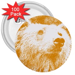 Bear 3  Buttons (100 Pack)  by snowwhitegirl