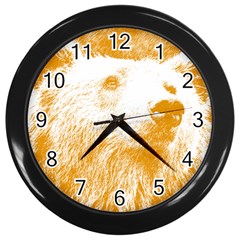 Bear Wall Clock (black) by snowwhitegirl