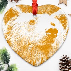 Bear Heart Ornament (two Sides) by snowwhitegirl