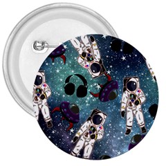 Astronaut Space Galaxy 3  Buttons by snowwhitegirl