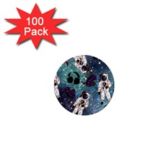 Astronaut Space Galaxy 1  Mini Magnets (100 Pack)  by snowwhitegirl