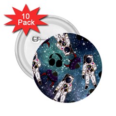 Astronaut Space Galaxy 2 25  Buttons (10 Pack)  by snowwhitegirl