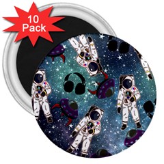 Astronaut Space Galaxy 3  Magnets (10 Pack)  by snowwhitegirl