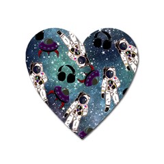 Astronaut Space Galaxy Heart Magnet by snowwhitegirl