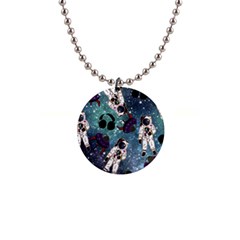 Astronaut Space Galaxy Button Necklaces by snowwhitegirl