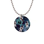 Astronaut Space Galaxy Button Necklaces Front