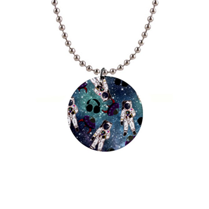 Astronaut Space Galaxy Button Necklaces