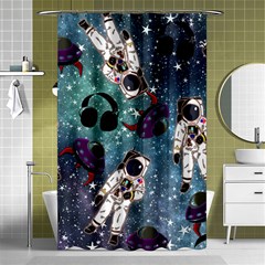 Astronaut Space Galaxy Shower Curtain 48  X 72  (small)  by snowwhitegirl