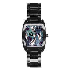 Astronaut Space Galaxy Stainless Steel Barrel Watch by snowwhitegirl