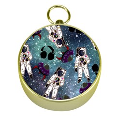 Astronaut Space Galaxy Gold Compasses