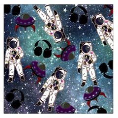 Astronaut Space Galaxy Large Satin Scarf (square) by snowwhitegirl