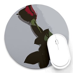 Red Rose Round Mousepads by snowwhitegirl