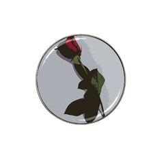 Red Rose Hat Clip Ball Marker by snowwhitegirl