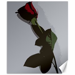 Red Rose Canvas 8  X 10  by snowwhitegirl