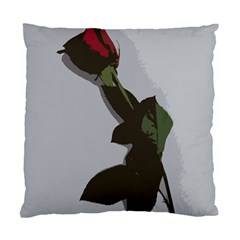 Red Rose Standard Cushion Case (one Side) by snowwhitegirl