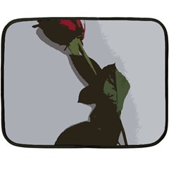 Red Rose Double Sided Fleece Blanket (mini)  by snowwhitegirl