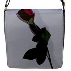 Red Rose Flap Closure Messenger Bag (s) by snowwhitegirl