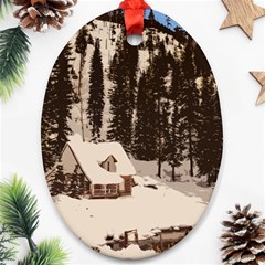 Cottage Ornament (oval) by snowwhitegirl