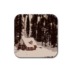 Cottage Rubber Coaster (square)  by snowwhitegirl