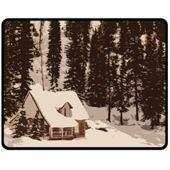 Cottage Double Sided Fleece Blanket (medium)  by snowwhitegirl