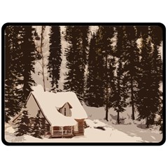 Cottage Double Sided Fleece Blanket (large)  by snowwhitegirl