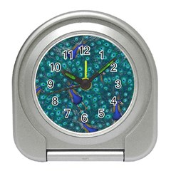 Peacocks Travel Alarm Clock by snowwhitegirl