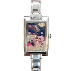 Caravan Rectangle Italian Charm Watch by snowwhitegirl