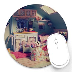 Caravan Round Mousepads by snowwhitegirl