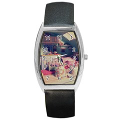 Caravan Barrel Style Metal Watch