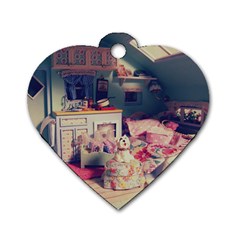 Caravan Dog Tag Heart (One Side)